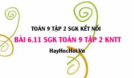 Bài 6.11 SGK Toán 9 tập 2 Kết nối tri thức